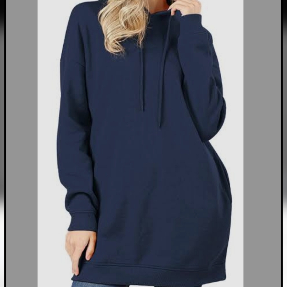 Oversized Hoodie Tunic Style Women's 1XL Casual Plus Size Soft & Comfy Like New